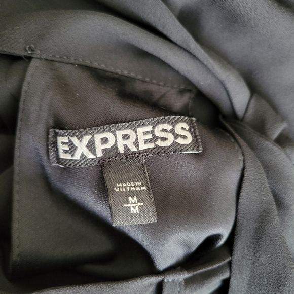 Final Sale! Black Tie-Neck Express Blouse - Picture 3 of 3